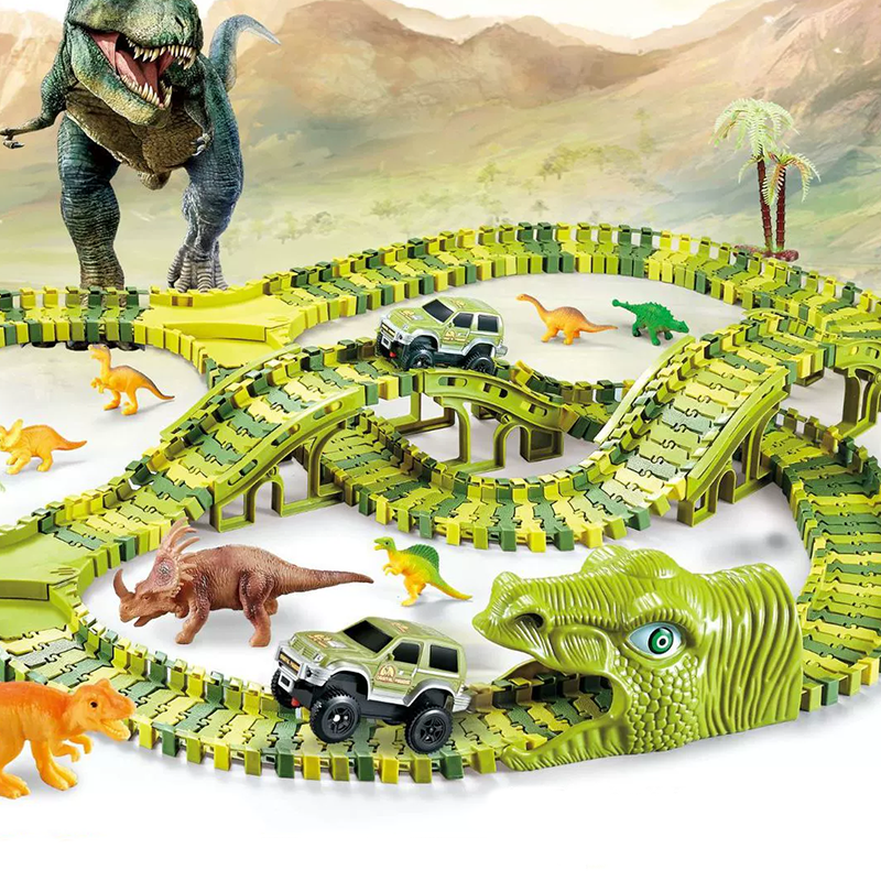 🎁Christmas Special Sale: Up to 50% Off!💝🦖Creative Dinosaur Theme Track Toy Set