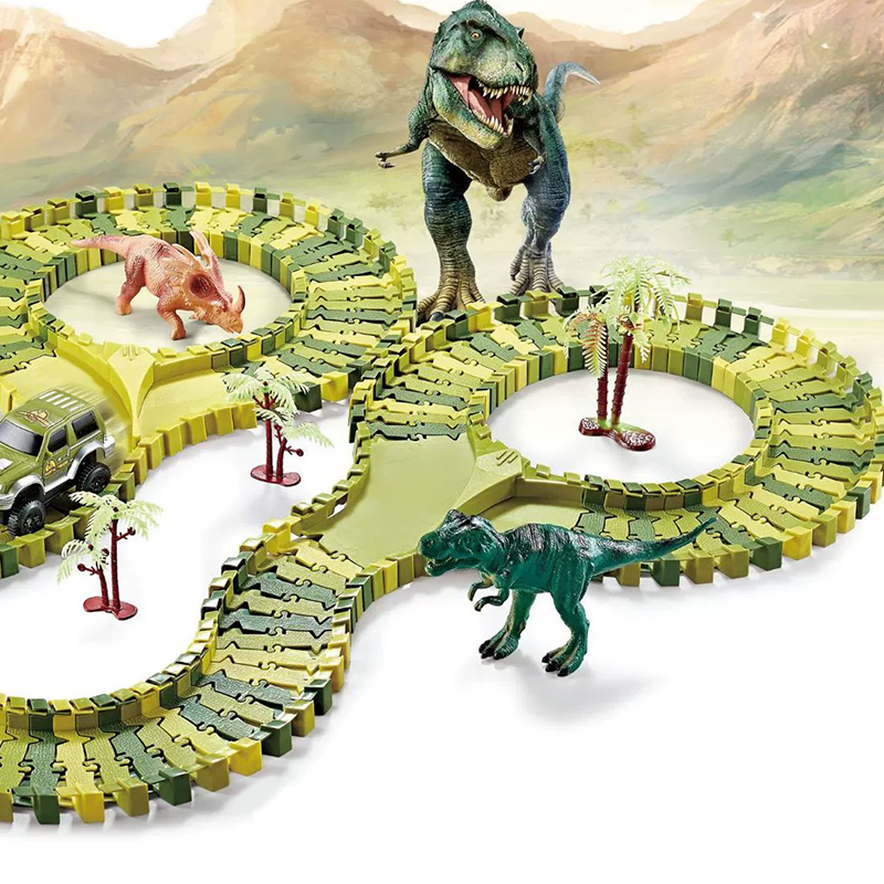 🎁Christmas Special Sale: Up to 50% Off!💝🦖Creative Dinosaur Theme Track Toy Set