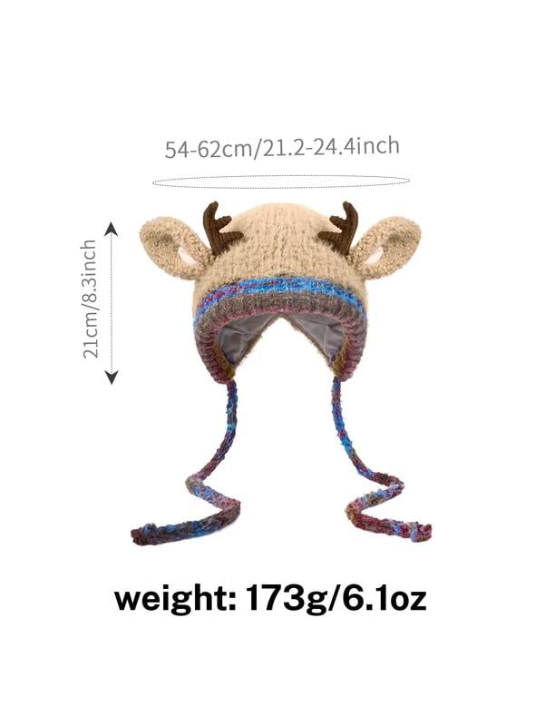 🎅Surprise price🎄🦌Handmade Knitted Christmas Antler 2-in-1 (Hat/Handbag)🧶