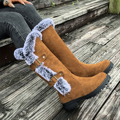 Women's Thick Plush Mid-Calf Snow Boots