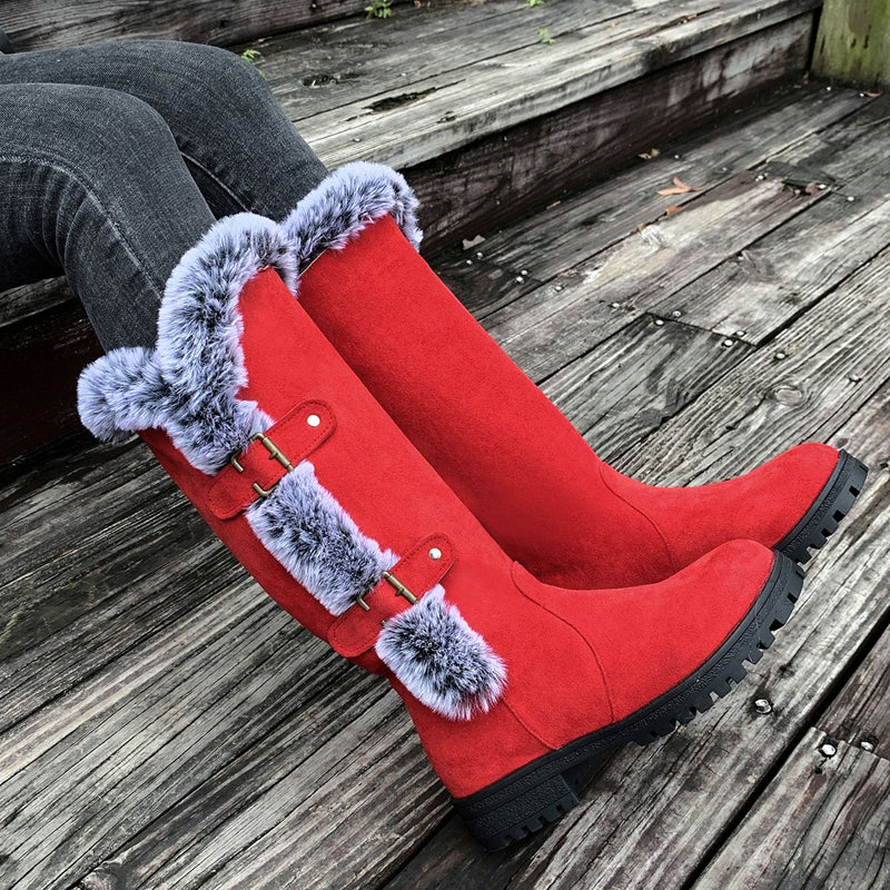 Women's Thick Plush Mid-Calf Snow Boots