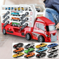 🔥Hot Sale Offers-Foldable 4-Layer Race Container Truck Toy （Includes 12  Cars)