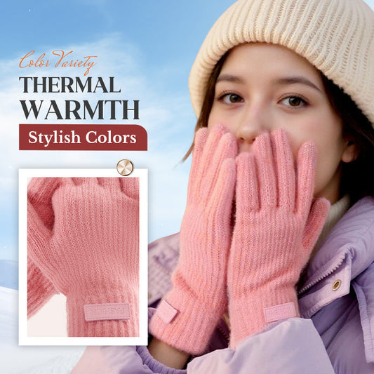 2Pairs Warm Thermal Knit Touchscreen Gloves