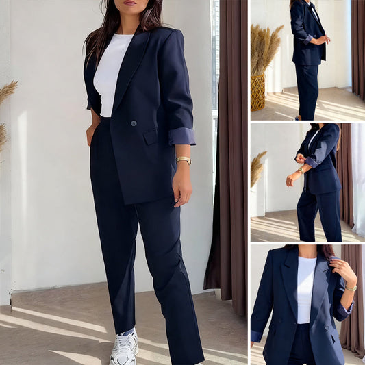 ✨ Classic Women's 2-Piece Blazer Set – Ready-to-Wear & Figure-Flattering, Easy to Style!