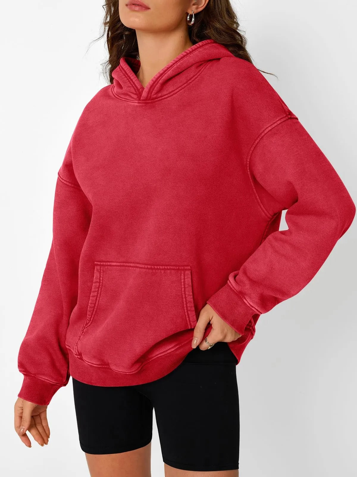 🔥LAST DAY SALE 49% OFF!!💥🎁Womens Acid Wash Hoodie Oversized Long Sleeve Fall Fashion Sweatshirts