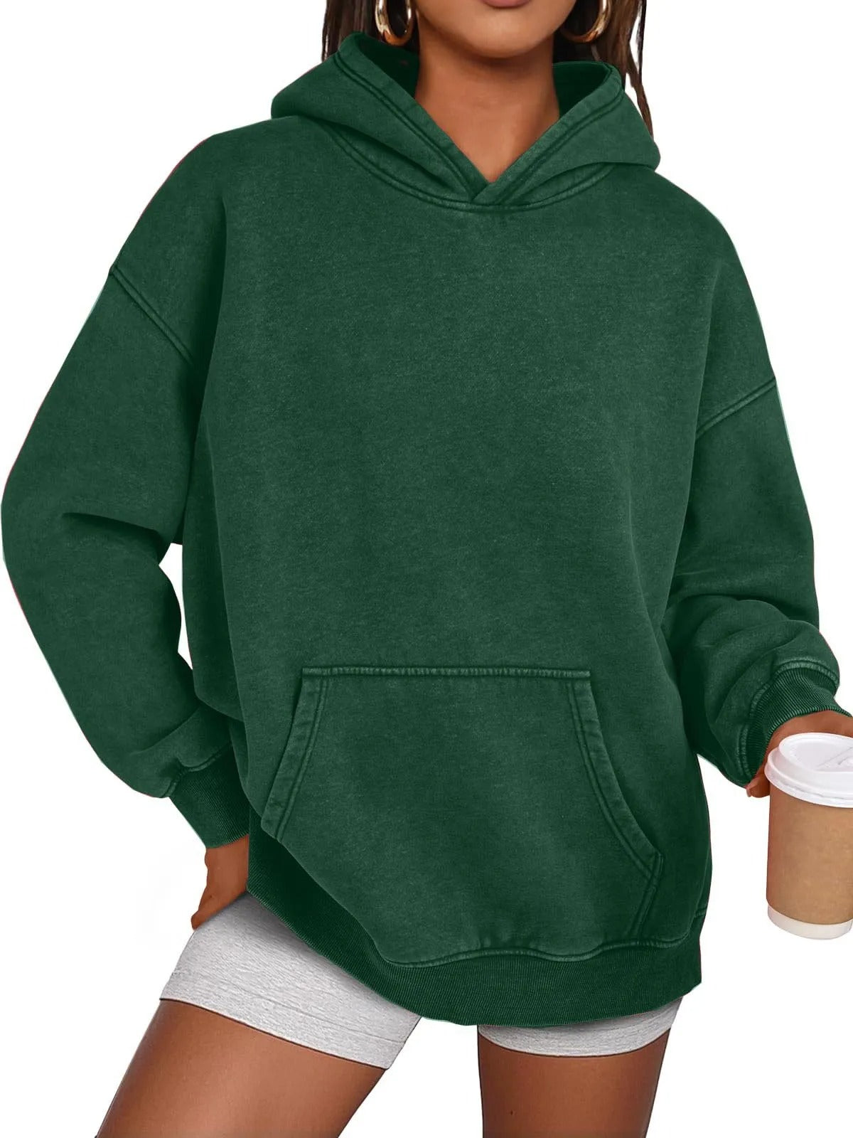 🔥LAST DAY SALE 49% OFF!!💥🎁Womens Acid Wash Hoodie Oversized Long Sleeve Fall Fashion Sweatshirts