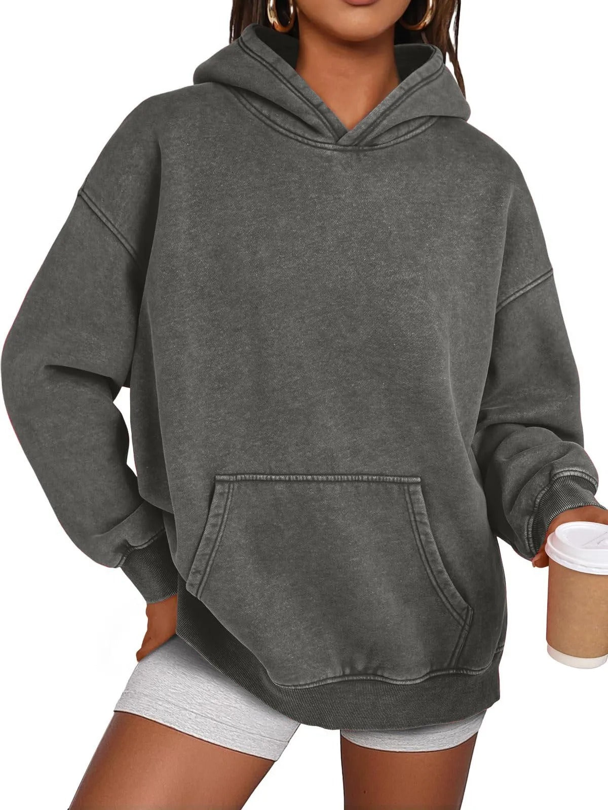 🔥LAST DAY SALE 49% OFF!!💥🎁Womens Acid Wash Hoodie Oversized Long Sleeve Fall Fashion Sweatshirts