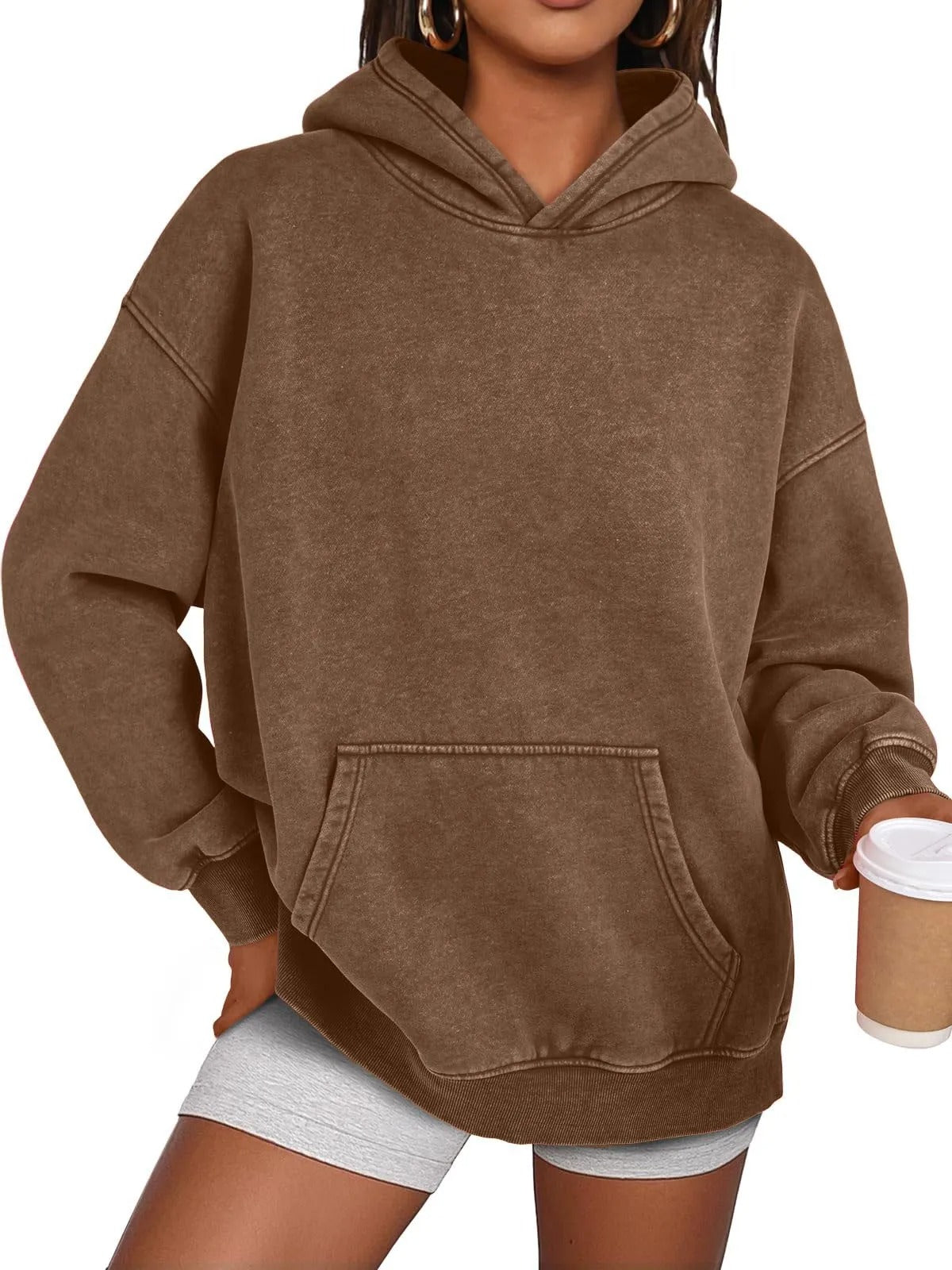 🔥LAST DAY SALE 49% OFF!!💥🎁Womens Acid Wash Hoodie Oversized Long Sleeve Fall Fashion Sweatshirts