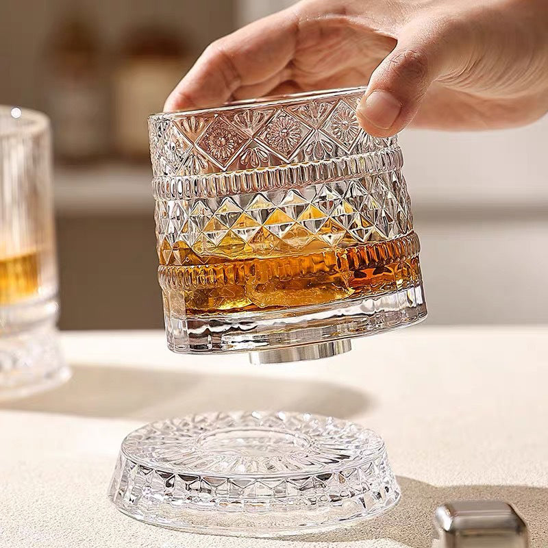 🥛💎New Year Hot Sale 50% OFF✨🔥360° Rotating Whiskey Glass Tumbler