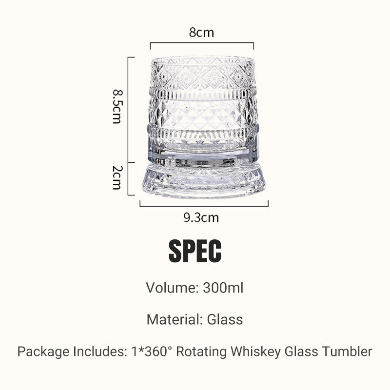 🥛💎New Year Hot Sale 50% OFF✨🔥360° Rotating Whiskey Glass Tumbler