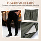Men's Warm-Lined Waterproof Pants with Drawstring