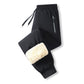 Men's Warm-Lined Waterproof Pants with Drawstring