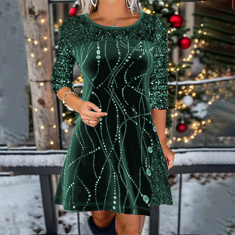 👗 60% OFF NOW! ⏰ Elegant Sequin A-Line Dress - Stunning Shimmer & Perfect Fit, Ideal for Parties and Galas ✨
