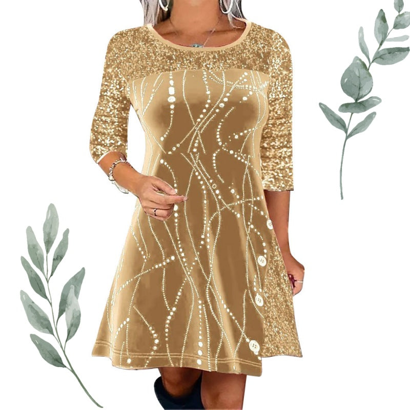 👗 60% OFF NOW! ⏰ Elegant Sequin A-Line Dress - Stunning Shimmer & Perfect Fit, Ideal for Parties and Galas ✨