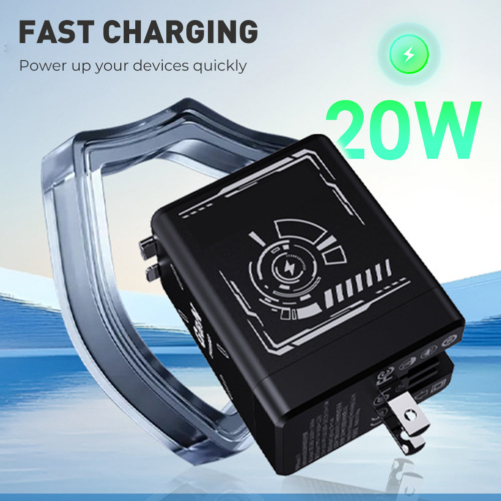 📢📢40  % OFF !!🎅Retractable Wall Charger with Dual Cables