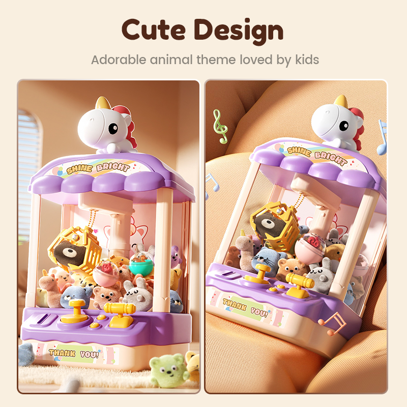📢📢50 % OFF !!⏰ Adorable Animal Claw Machine (Includes Plushies and Capsule Toys)🔥 Free Delivery