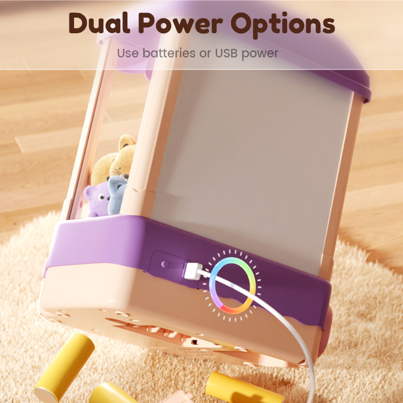 📢📢50 % OFF !!⏰ Adorable Animal Claw Machine (Includes Plushies and Capsule Toys)🔥 Free Delivery