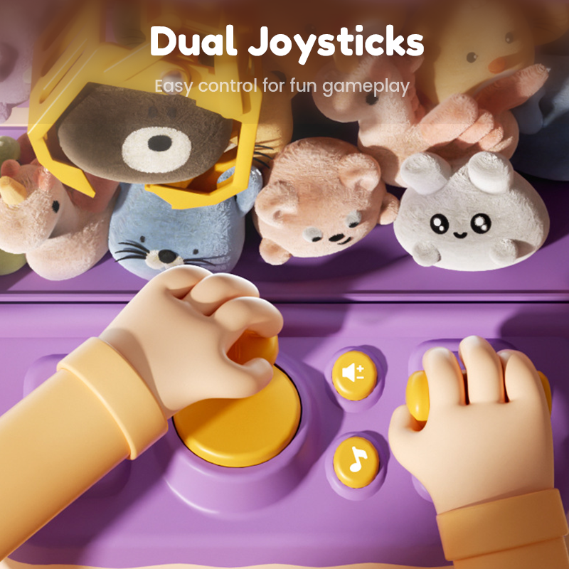 📢📢50 % OFF !!⏰ Adorable Animal Claw Machine (Includes Plushies and Capsule Toys)🔥 Free Delivery