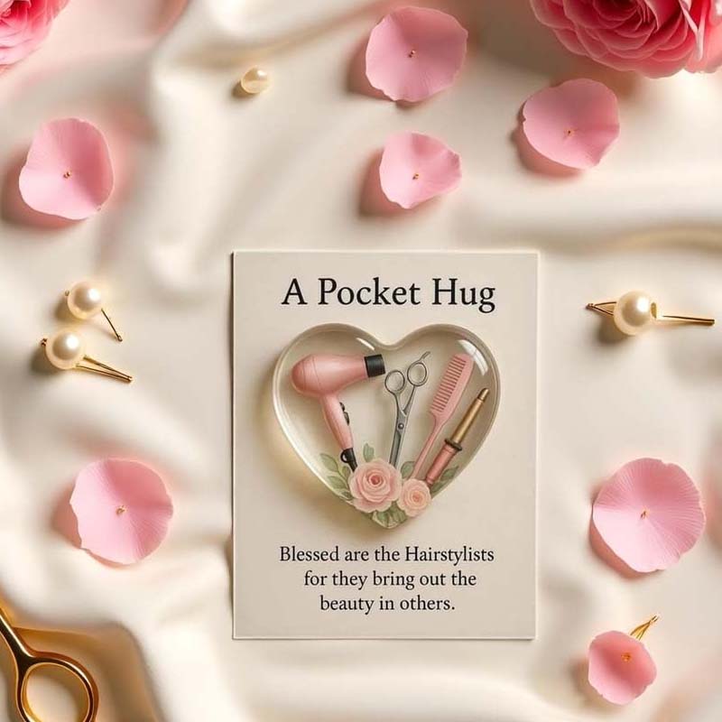 ❤️ Christmas Gift Tip – Heart-Shaped Pocket Hug for Hairdressers! A small gesture with a big meaning. ✨