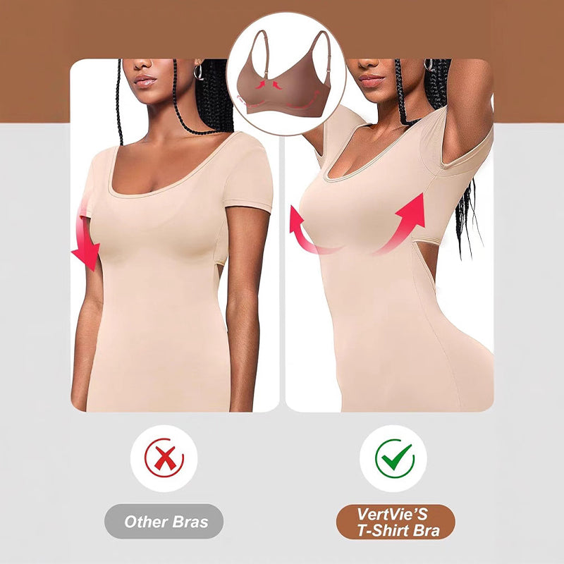 💗LAST DAY Special Price £12.99!⚡50K+ SOLD!!💕 Jelly Wireless Womens Comfortable Wireless Bras Push Up Bralettes Seamless Tshirts Bras Deep V Everyday Bras