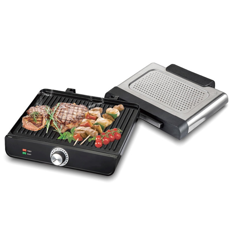 🔥 Smoke-Free Indoor Grill - Grill your favorite dishes without the mess! 2200W for flavorful results! 🍖🌟 🔥