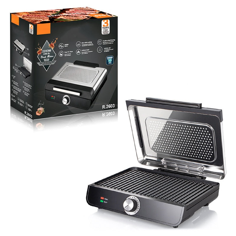 🔥 Smoke-Free Indoor Grill - Grill your favorite dishes without the mess! 2200W for flavorful results! 🍖🌟 🔥