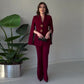 Women's Elegant Split Sleeve Blazer & Pants 2-Piece Set