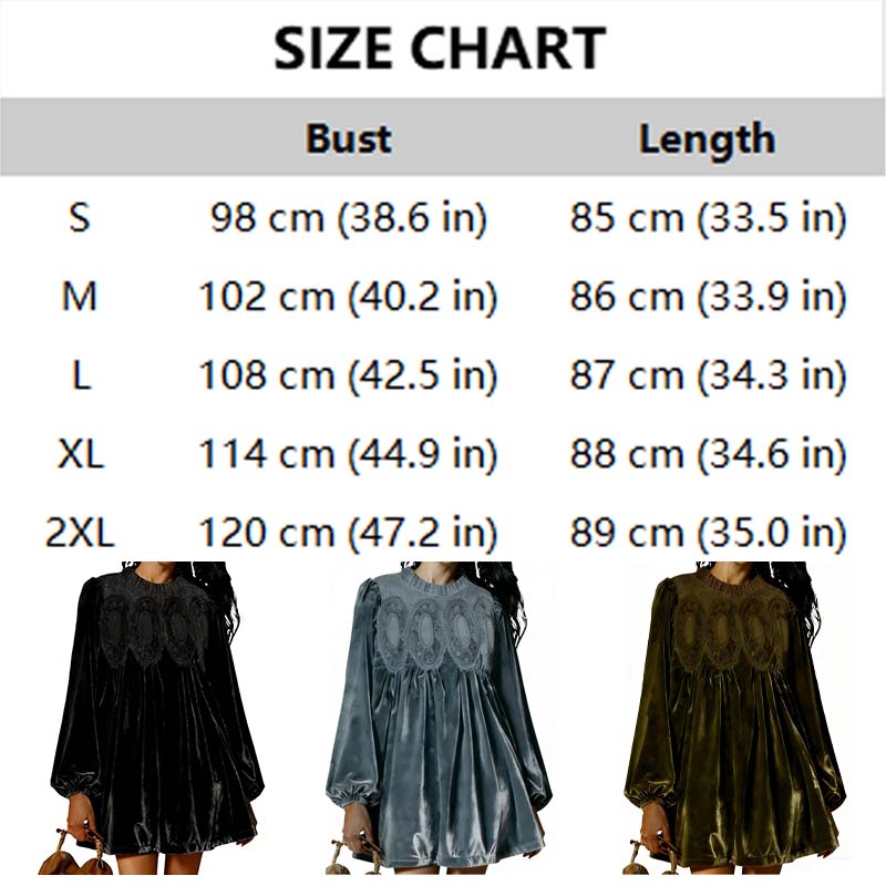 🏆 Hot Sale - 50% OFF ✨Vintage-Inspired Lace Panel Tunic Dress