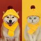 Knitted Pet Hat and Scarf Set