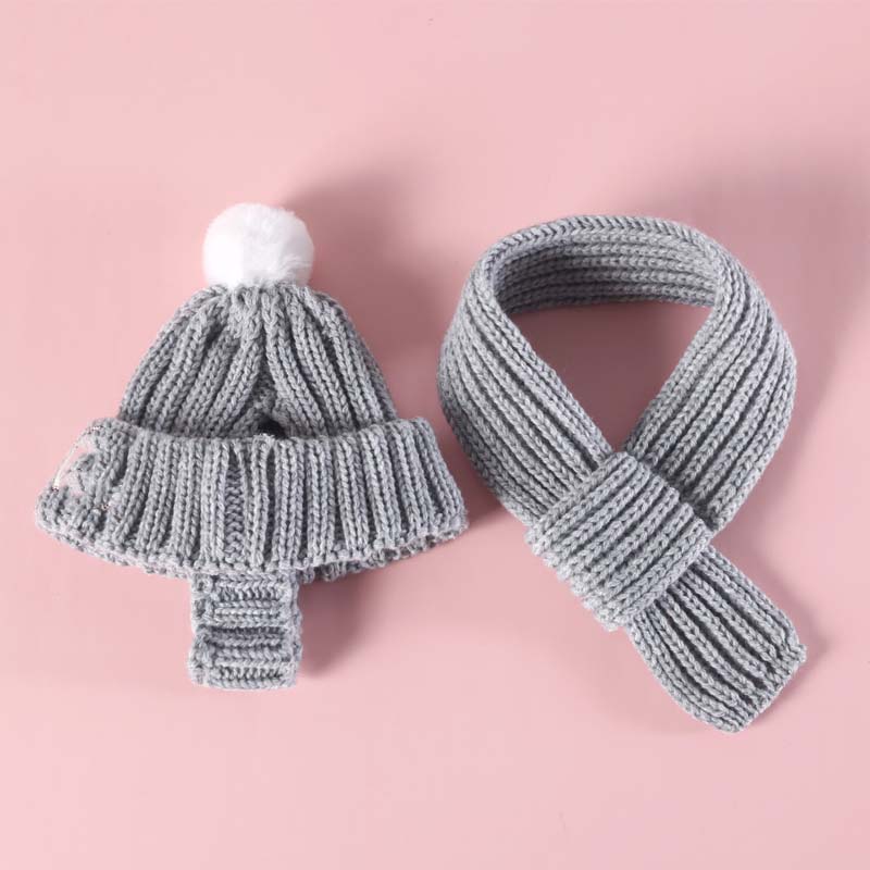 Knitted Pet Hat and Scarf Set