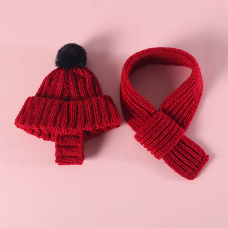 Knitted Pet Hat and Scarf Set