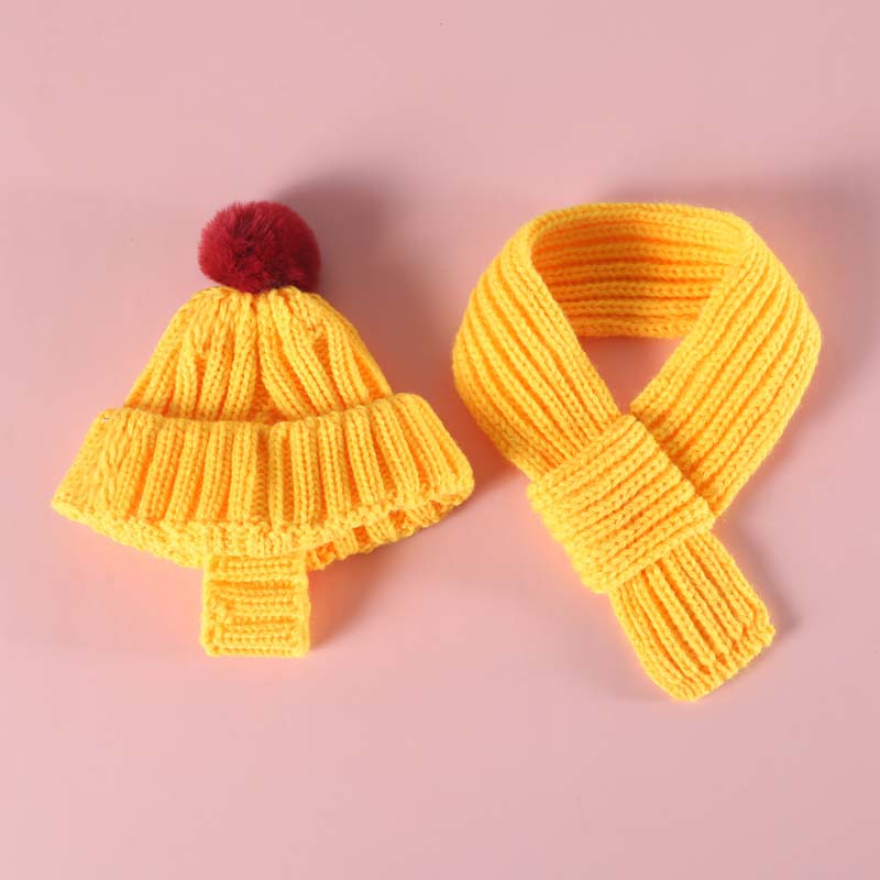 Knitted Pet Hat and Scarf Set