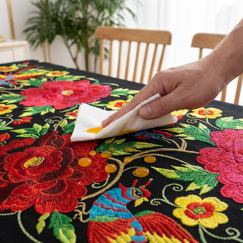 ⏳Limited-time 50% off⏰Mexican Floral Tablecloth with Scalloped Edge🏵️