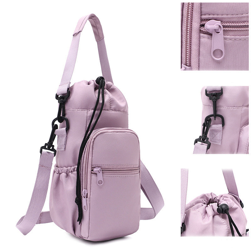 Water Bottle Carrier Bag with Phone Pockets