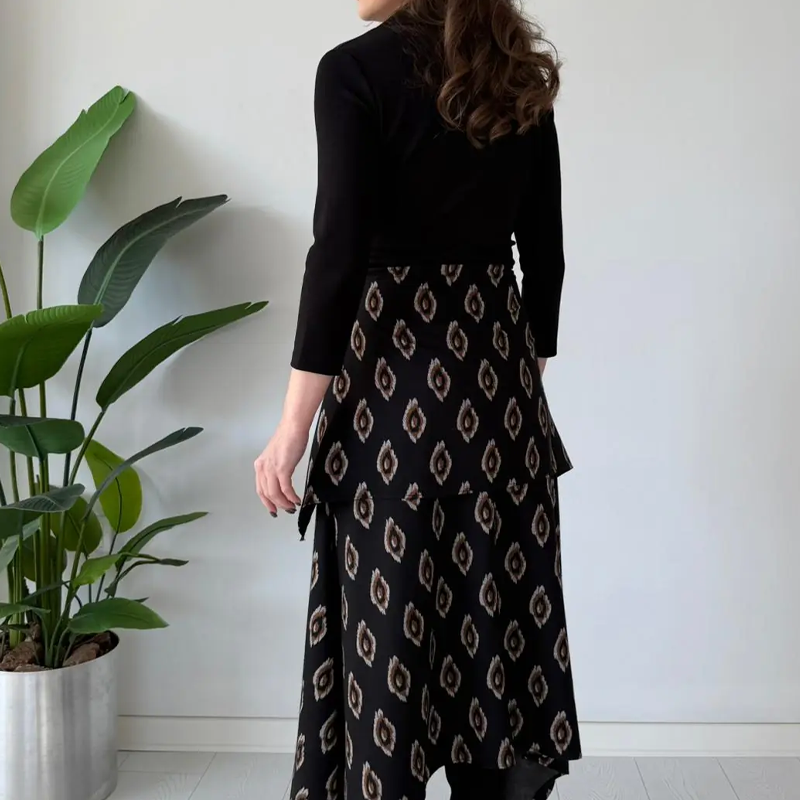 Tie-Waist Fit & Flare Midi Dress