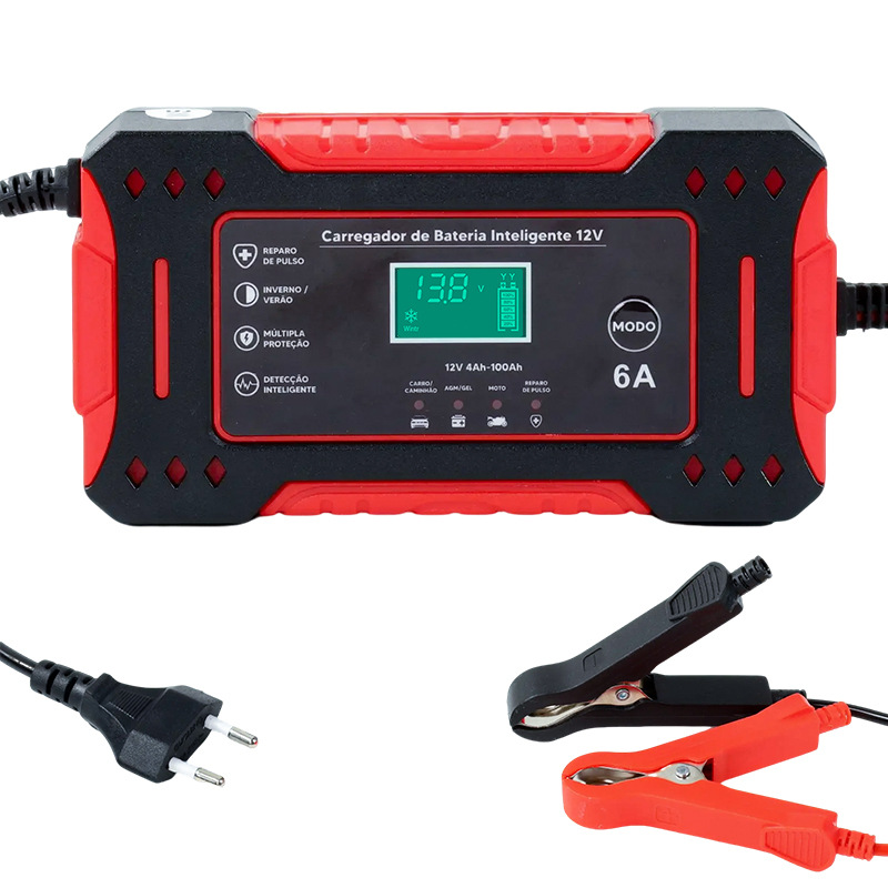 🔋 Portable Smart Car Battery Charger & Maintainer | Emergency Jump Starter & Home Use