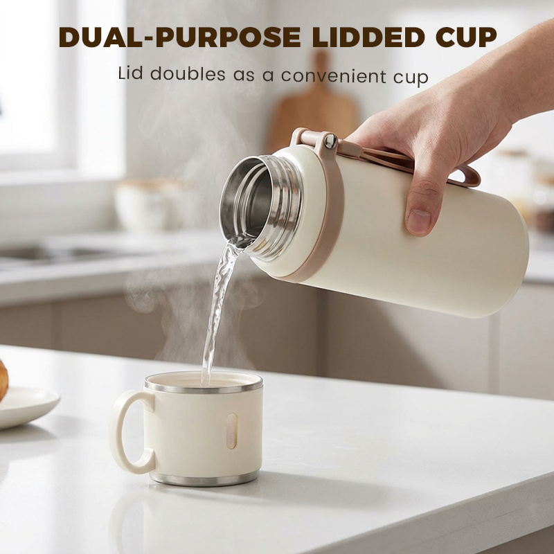 💝2 in 1 Stainless Steel Vacuum Insulated Bottle with Lidded Cup🍵
