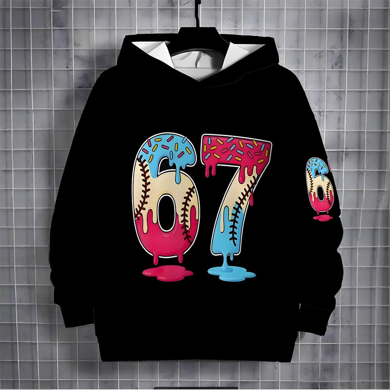 ✨🔥Kids' Funny 67 Meme Hooded Sweatshirt