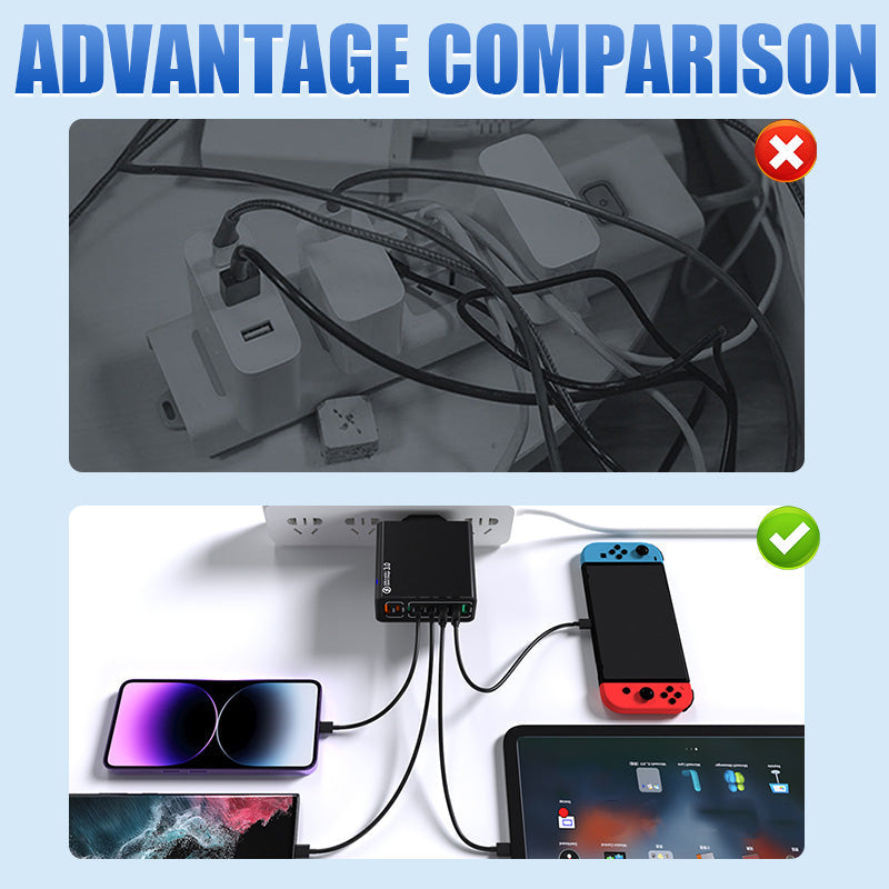 ⚡8-Port USB Fast Charging Mobile Phone Charger