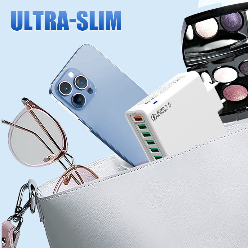 ⚡8-Port USB Fast Charging Mobile Phone Charger