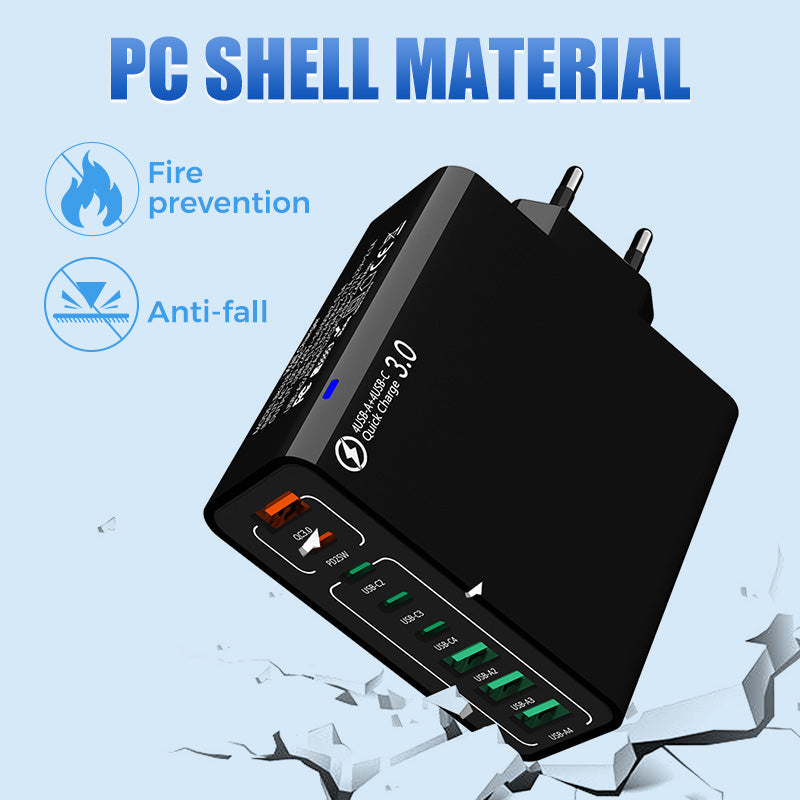 ⚡8-Port USB Fast Charging Mobile Phone Charger