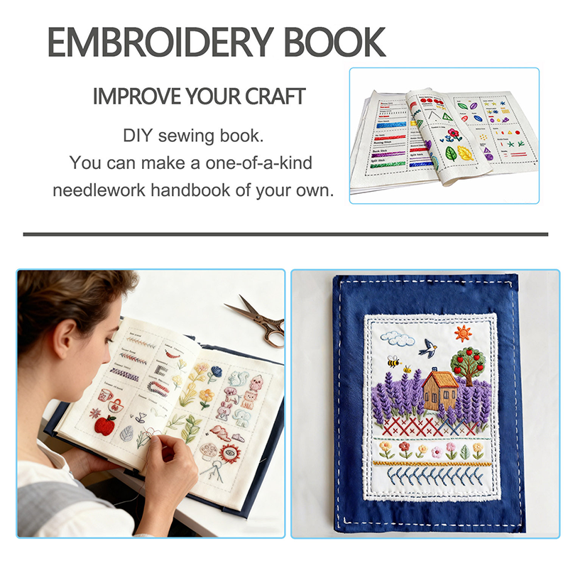 DIY Embroidery Stitch Practice Book Kit