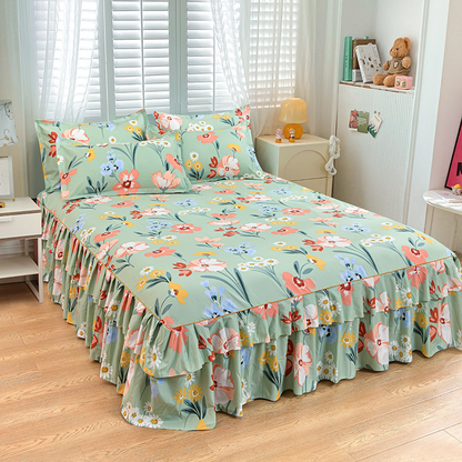 ⏳Limited-time 49% off⏰3-Piece Ruffled Bed Skirt Set🛏️
