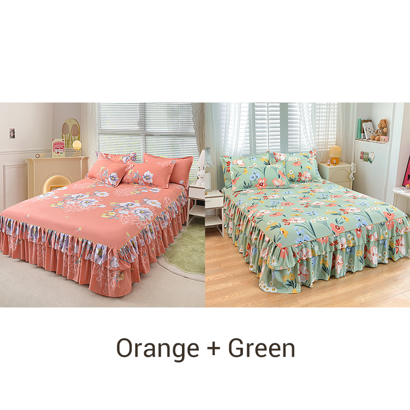 ⏳Limited-time 49% off⏰3-Piece Ruffled Bed Skirt Set🛏️