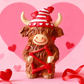 Valentine's Day Highland Cow Couple Figurines