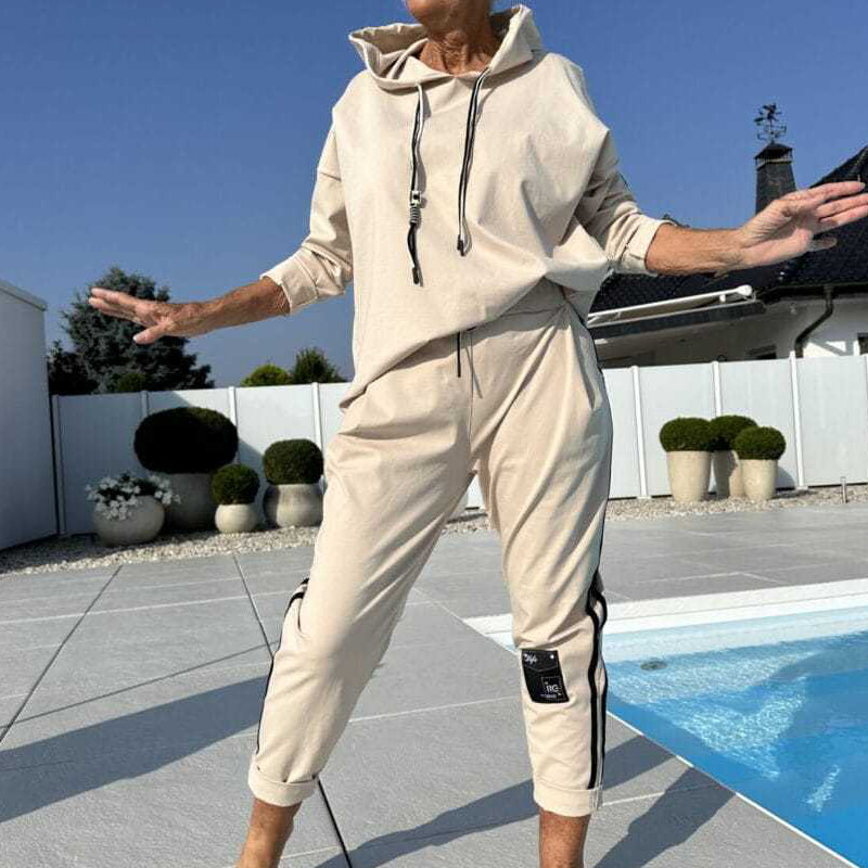 🔥Hot Sale Deals-Women’s Hooded Jacket & Drawstring Pants Set
