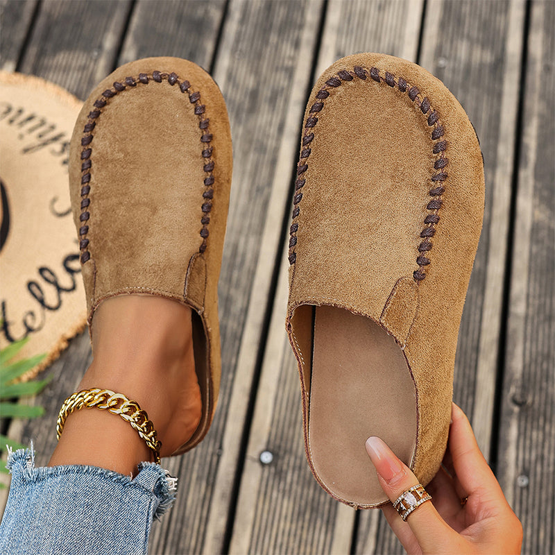Women's Wide Closed-Toe Mule Slippers