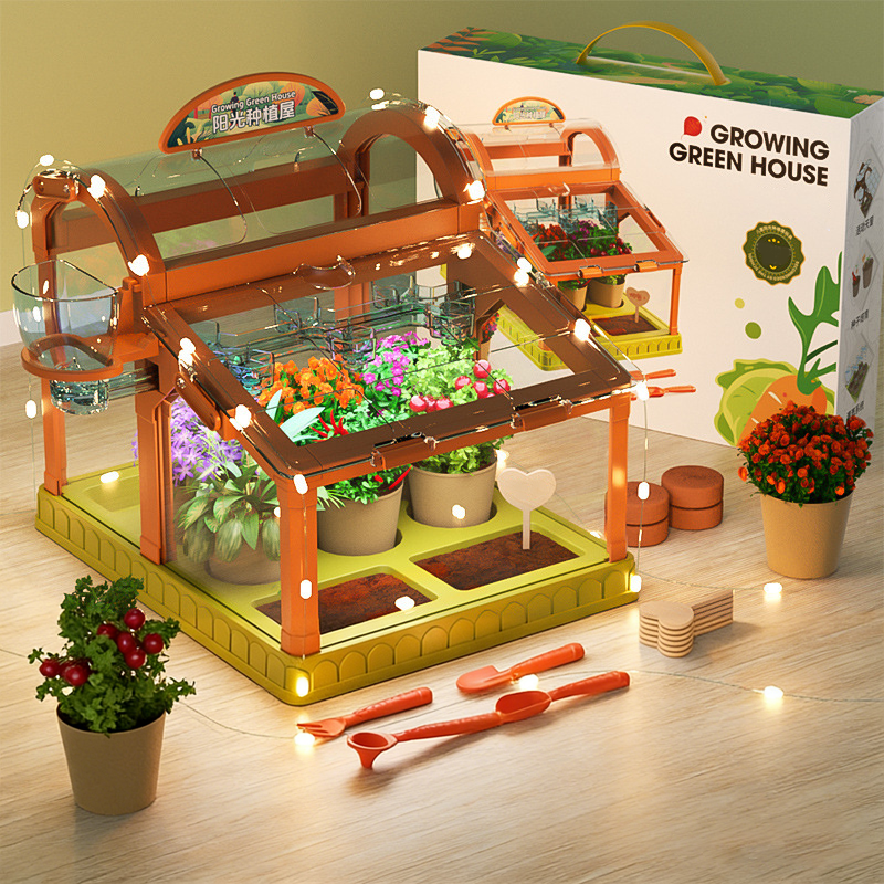 Children's Greenhouse Science Kit with LED Light