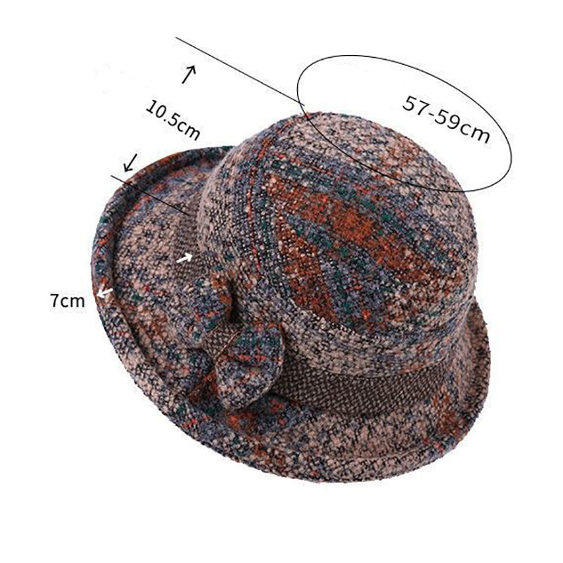 👒🔥 Women's vintage cloche hat made of soft imitation wool – Classic check pattern, timelessly elegant & sustainably produced 🍂💚 Perfect for cold days and stylish city walks.