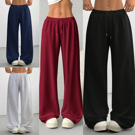 Women's Casual Wide-Leg Sweatpants with Drawstring